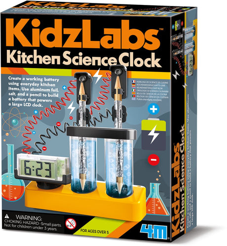 4m science et jeux - construisez votre horloge scientifique de cuisine - kit - kidzlabs - 5+