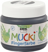 Creativ Company Mucki Finger Paint - noir, 150 ml