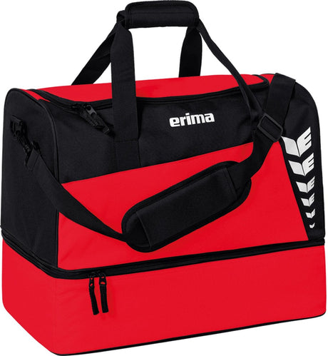 Sac de sport Erima six ailes (petit) avec compartiment inférieur - rouge noir | taille: s