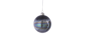 Kerstbal glas zwart - d10cm
