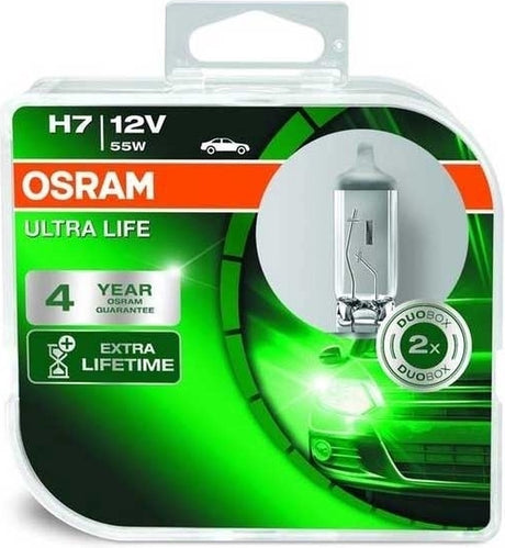 Lampes halogènes Osram ultra life - h7 - 12v 55w - lot de 2 pièces
