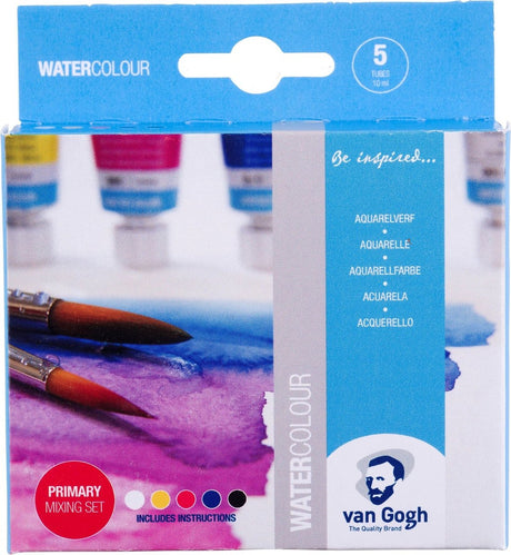 Ensemble de mélange primaire de peinture aquarelle Bruynzeel van Gogh, tubes de 5x10 ml
