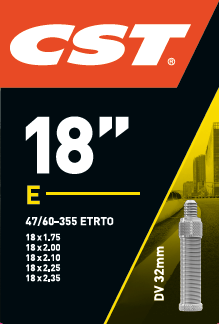 CST Inner Tube 18x1.75 Etro 47 60-355, valve: Blitz Holland 32 mm