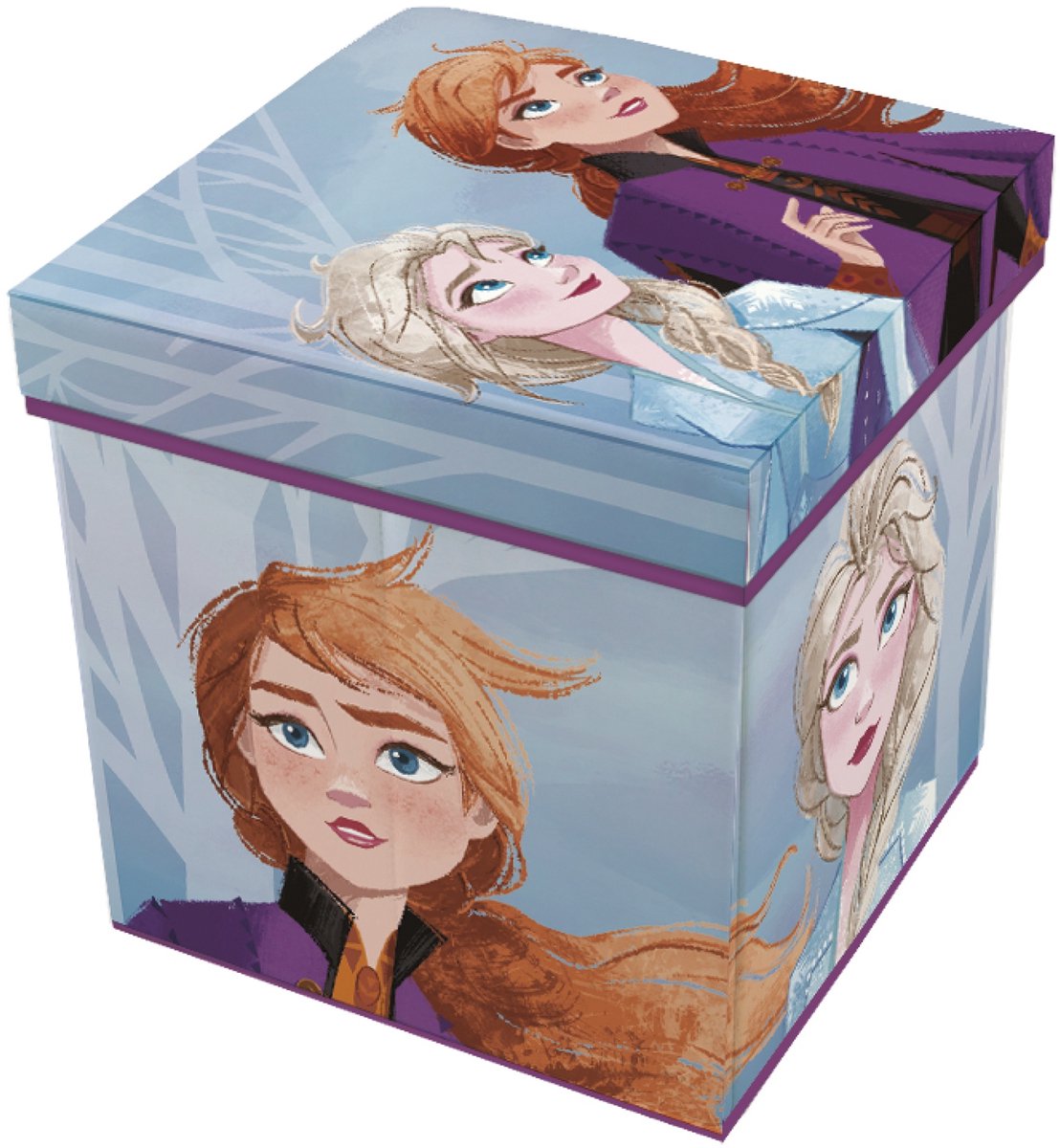 Disney reine des neiges 2 boîte de rangement 22 litres polyester coton bleu