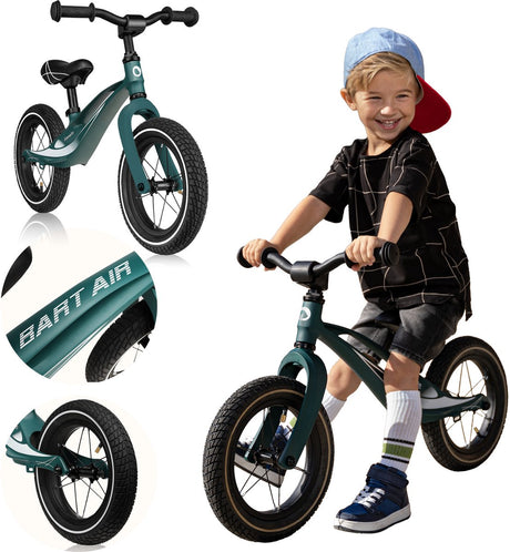 Draisienne Lionelo Bart Air - cadre magnésium - 3,8 kg ultra léger - roues 12" gonflables ou EVA - selle guidon réglable - jusqu'à 30 kg - à partir de 2 ans - poignées antidérapantes - limiteur guidon - repose pieds - poignée - certifié EN71 -