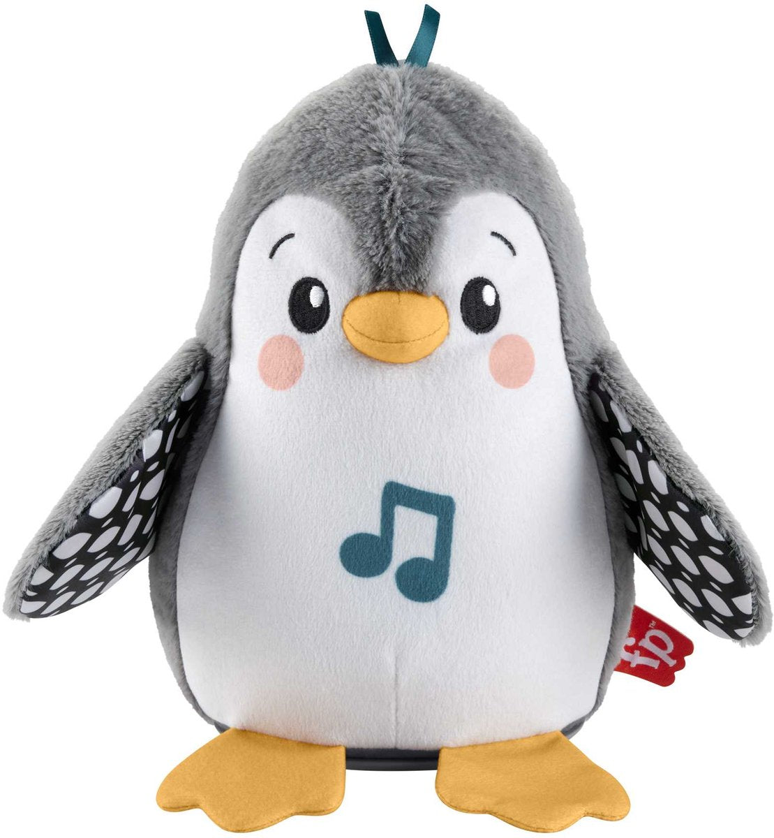 Pingouin oscillant à rabat Fisher-Price - 20 cm de haut - peluche interactive