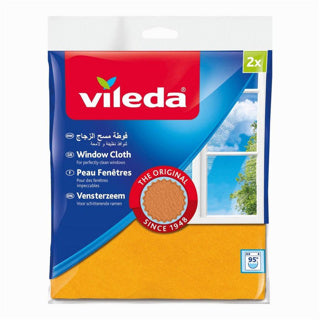 Vileda 1059842 - peau de chamois pour fenêtre + 30% mf 2pack | 2 pièces