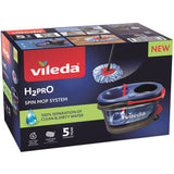 Système de vadrouille à essorage Vileda h2pro - ensemble complet de vadrouille avec seau et presse à pédale - 2 réservoirs d'eau séparés - eau toujours propre
