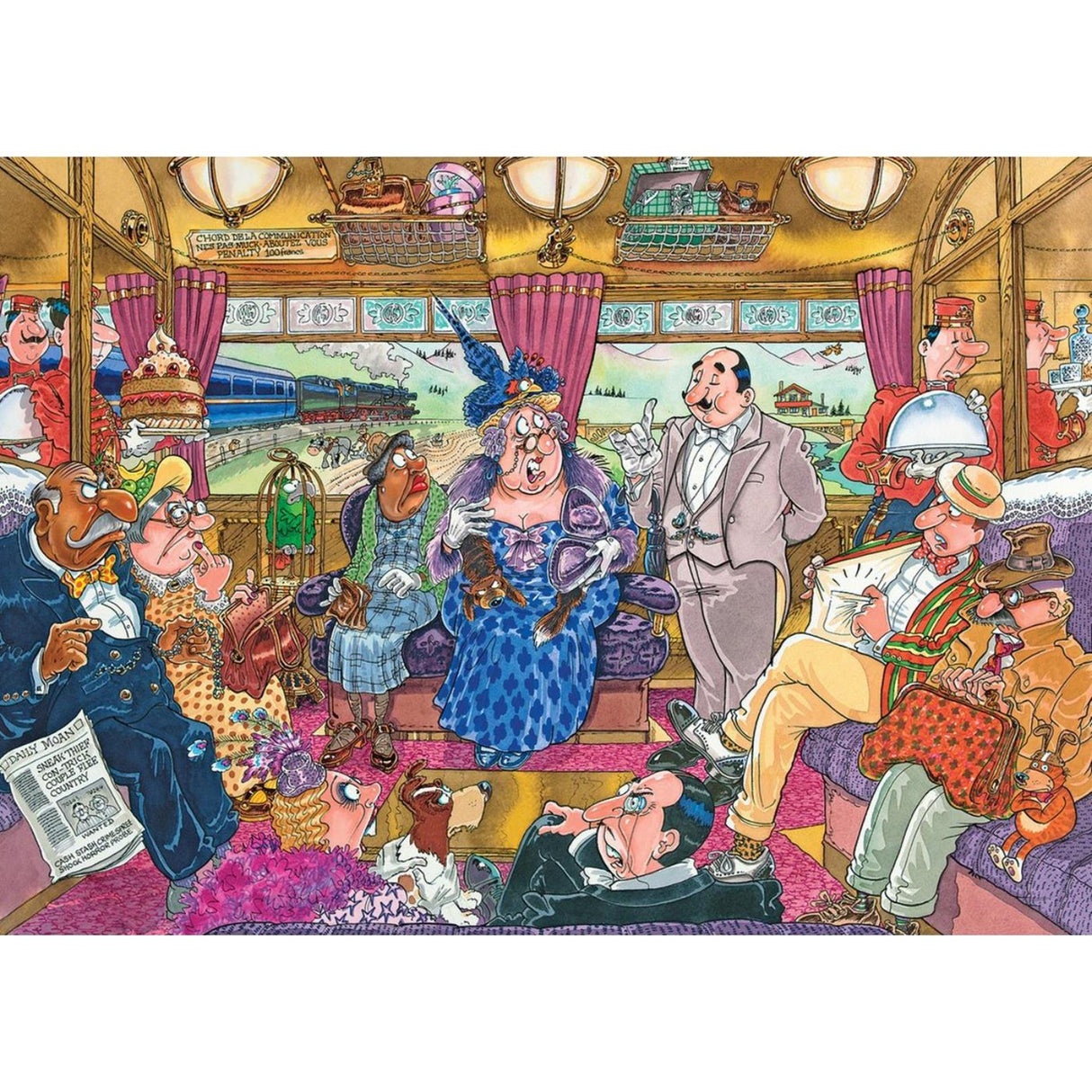 Puzzle Jumbo Wasgij Retro Mystery 9 - Le plus grand vol de train, 1000 pcs.