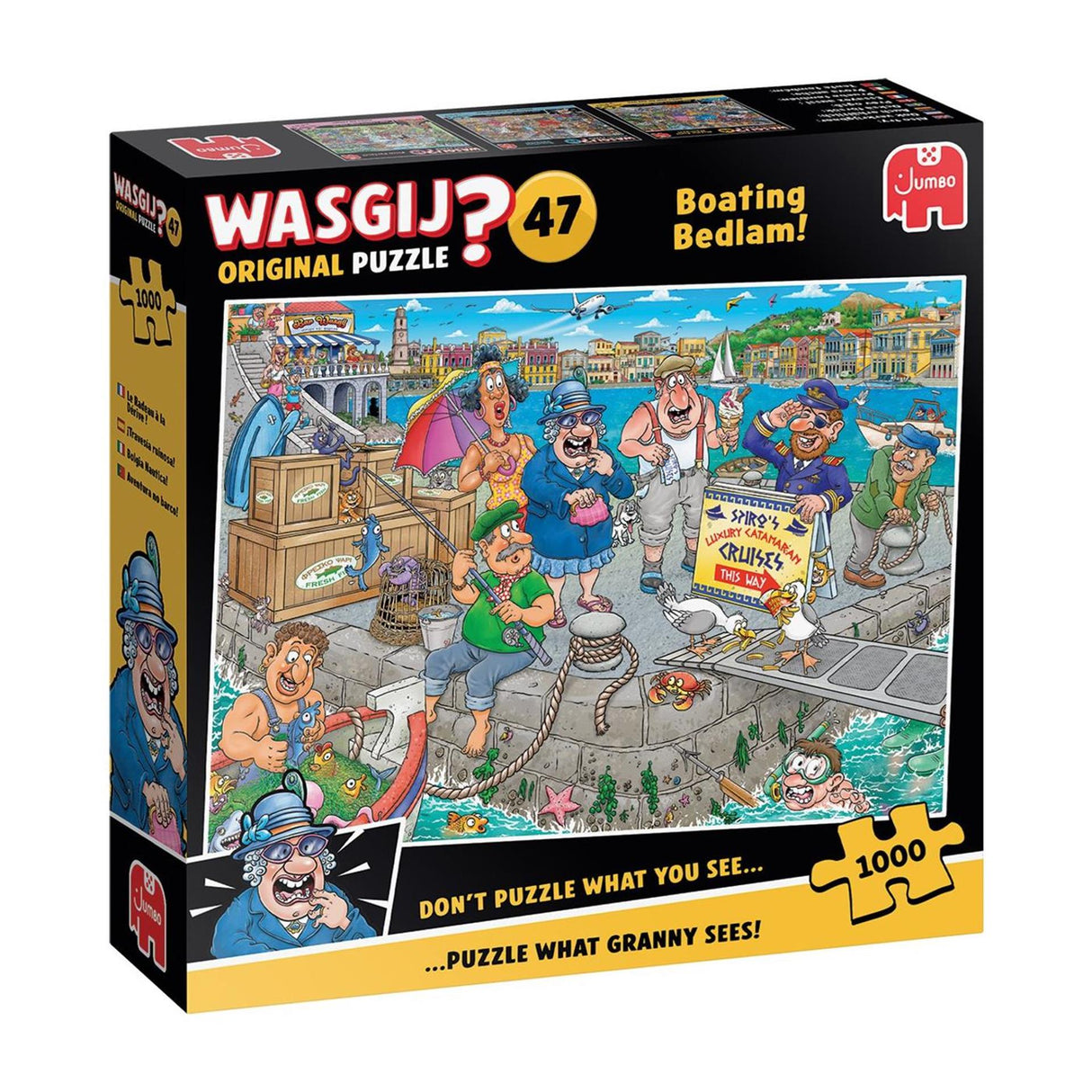 Puzzle Jumbo Wasgij original 47 - dans le bateau ! - 1000 pièces.