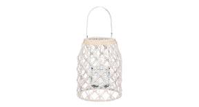 Windlicht off white - h30xd23cm
