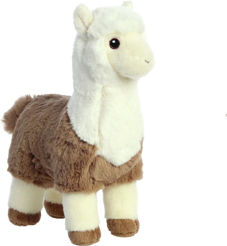 Aurora peluche animal peluche alpaga - marron blanc - 28 cm - peluche alpaga - pour enfants