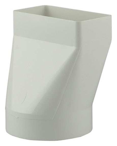 Renson 1006410 - pvc verbindingsstuk rond rechth. 7021 wit ø 100 | 2 stuks