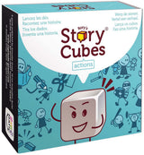 Actions de jeu de dés de cubes d'histoire de Rory - jeu familial créatif.
