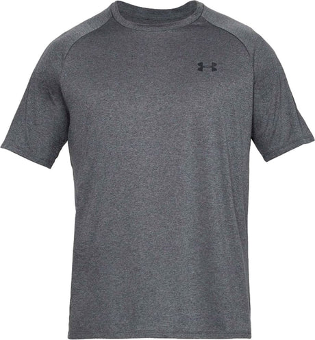 Chemise de sport Under Armour UA Tech 2.0 SS Tee-Gry pour hommes - Carbon Heather - Noir