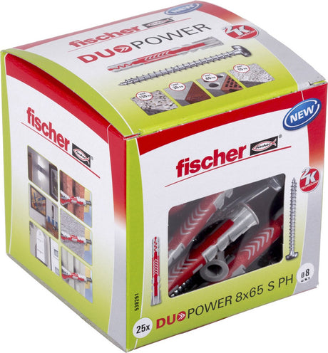 Fischer 538261 duopower 8x65 s ph ld fiche bi-composant 65 mm 8 mm 25 pièce(s)