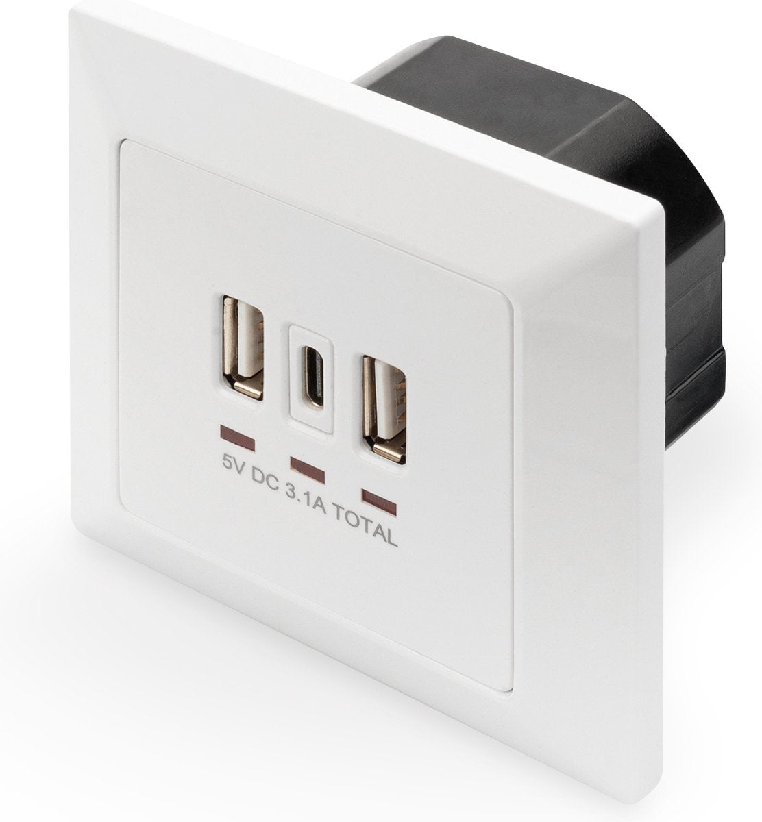 Digitus da-70618 prise murale 2 x USB A + 1 x USB C blanc