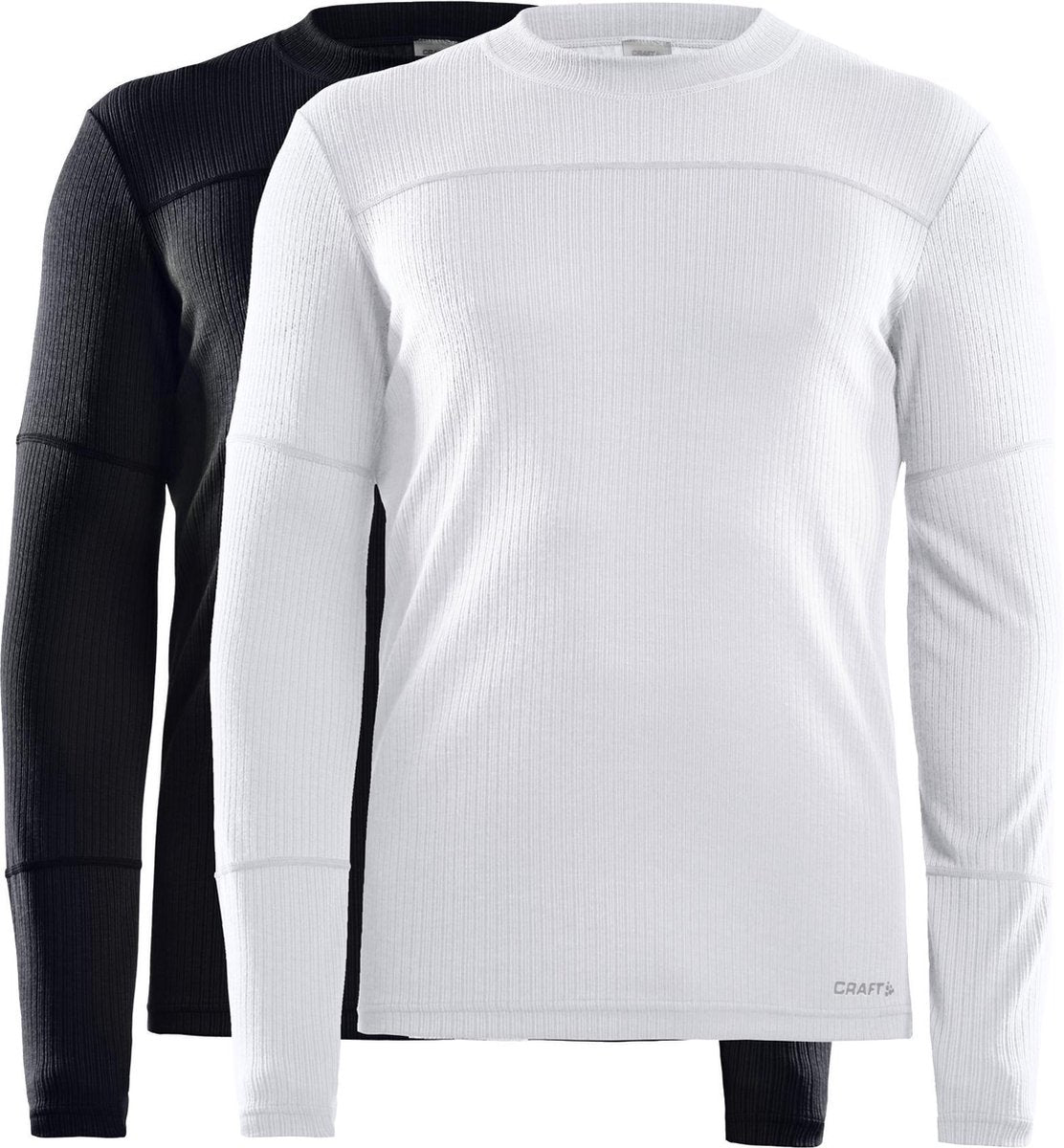 Craft - baselayer core 2-pack - chemise thermique - noir et blanc - homme - m