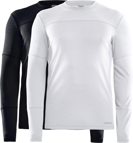 Craft - baselayer core 2-pack - chemise thermique - noir et blanc - homme - m