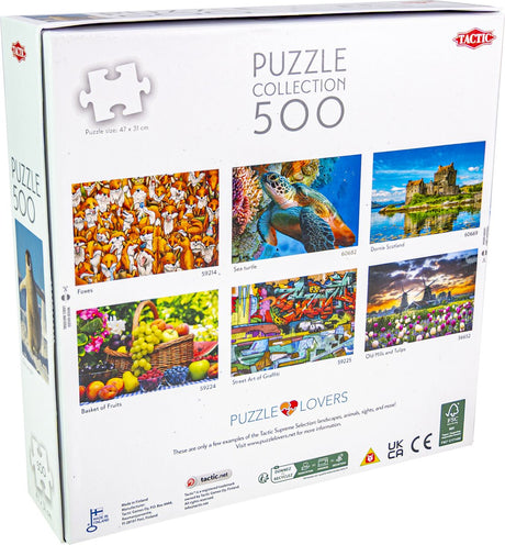 Tactic bébé pingouin – puzzle – 500 pièces – adorable bébé pingouin dans un paysage de glace – animaux arctiques et nature antarctique – haute qualité scandinave