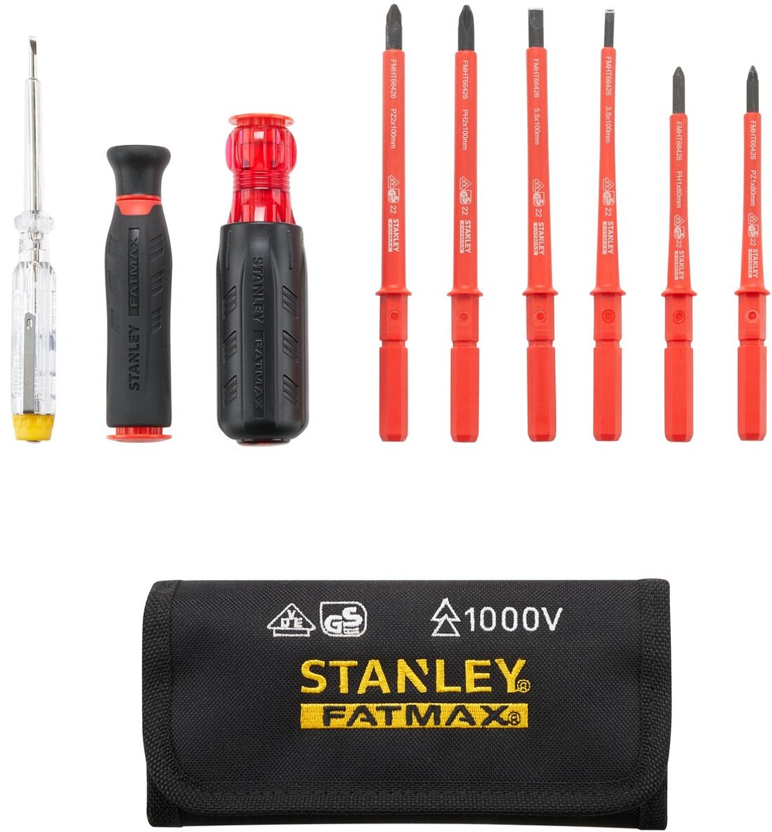 Jeu de tournevis Stanley Fatmax 10 pièces | vde multi-bits - fmht66426-0