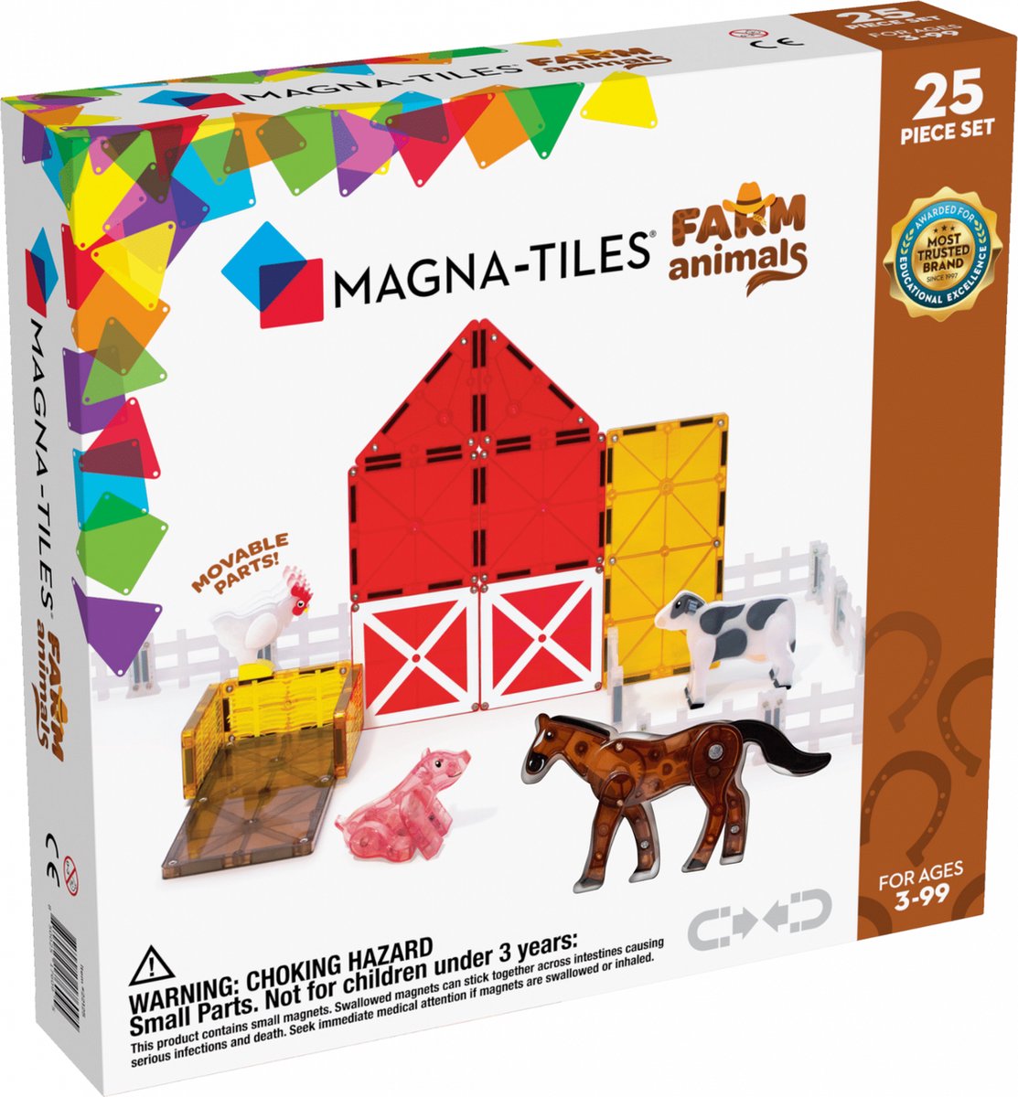 Tuiles Magna | animaux de la ferme, ensemble de 25 pièces