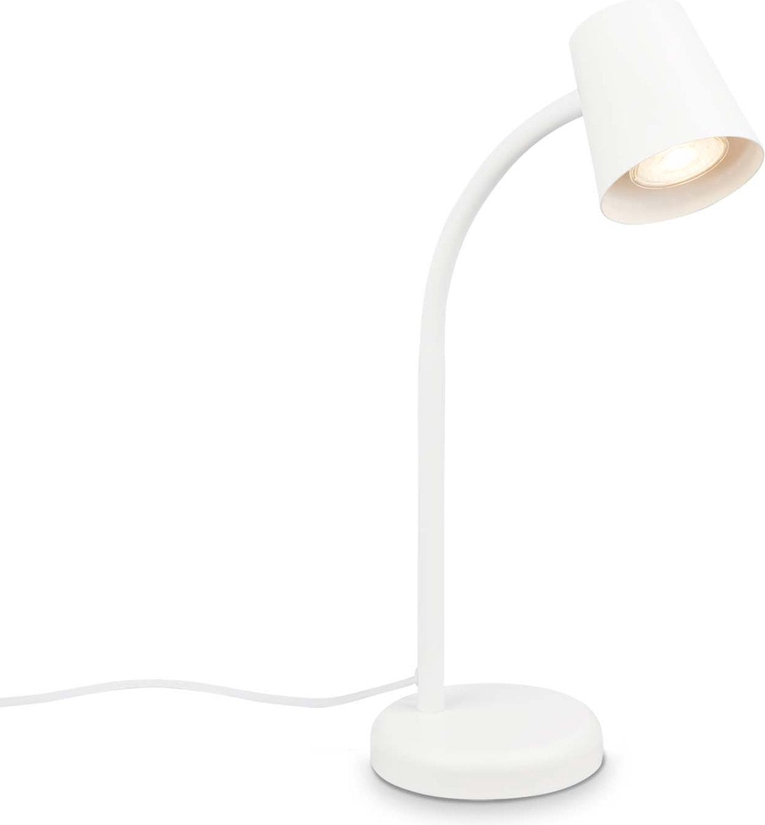 Briloner skriva - lampe de table - lampe de bureau - avec cordon - lampe de table rotative - excl. gu10 - 13 x 38,5 cm - blanc