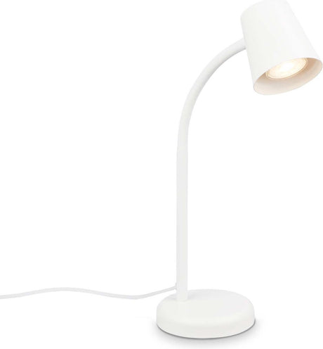 Briloner skriva - lampe de table - lampe de bureau - avec cordon - lampe de table rotative - excl. gu10 - 13 x 38,5 cm - blanc