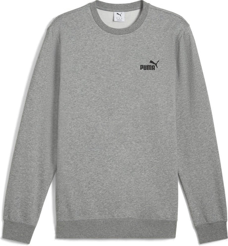 Puma ess petit non. Pull unisexe 1 logo Crew FL - gris moyen chiné