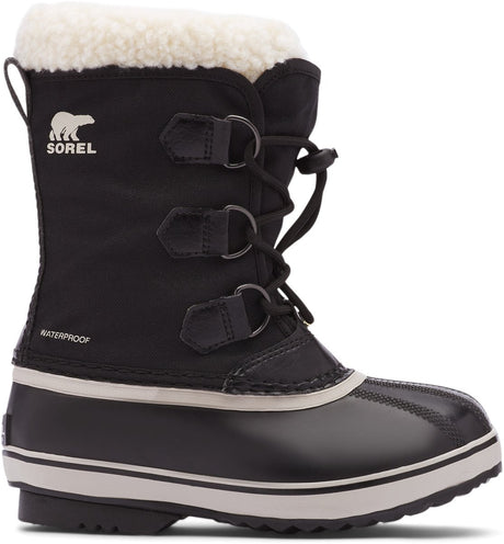 Sorel yoot pac™ nylon wp bottes de neige unisexes pour jeunes - noir - taille 34
