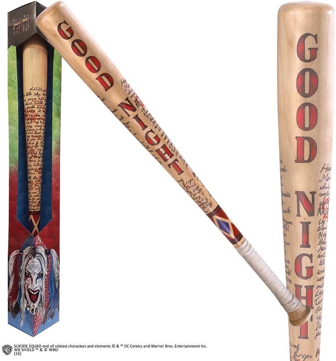 The Noble Collection Suicide Squad Prop Réplique de la chauve-souris Good Night de Harley Quinn 80 cm