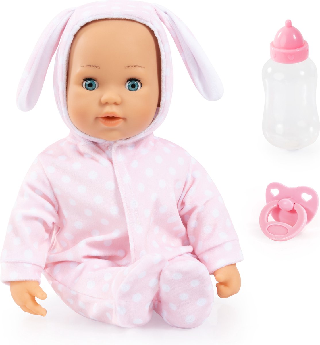 Bayer design - poupée bébé Anna premiers mots bébé avec son 38 cm en rose