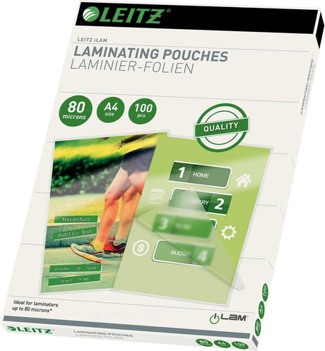 Leitz - pochettes de plastification - a4 - 80 microns - 100 pièces