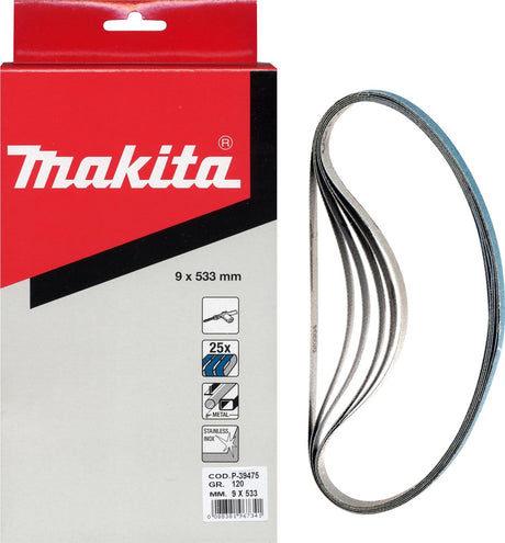 Accessoires Makita bande abrasive bleu longueur 533mm largeur 9mm grain 40 - p-39431