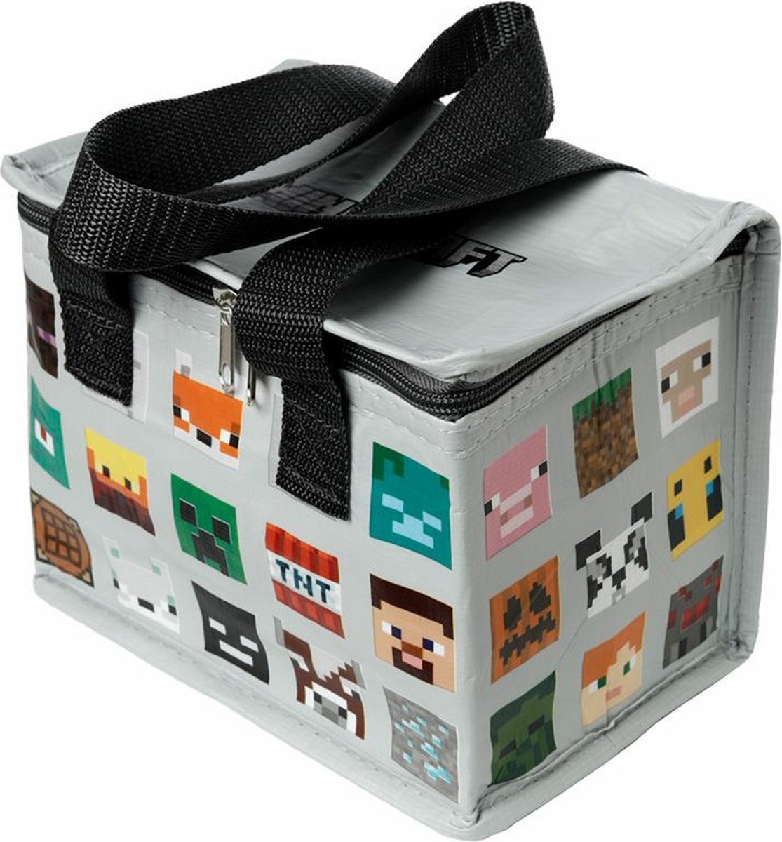 Minecraft fait face à un sac à lunch durable en rpet