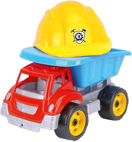 Paradiso jouets camion benne + casque
