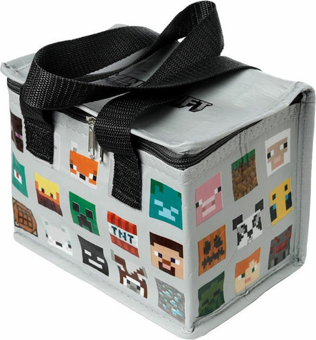 Minecraft fait face à un sac à lunch durable en rpet