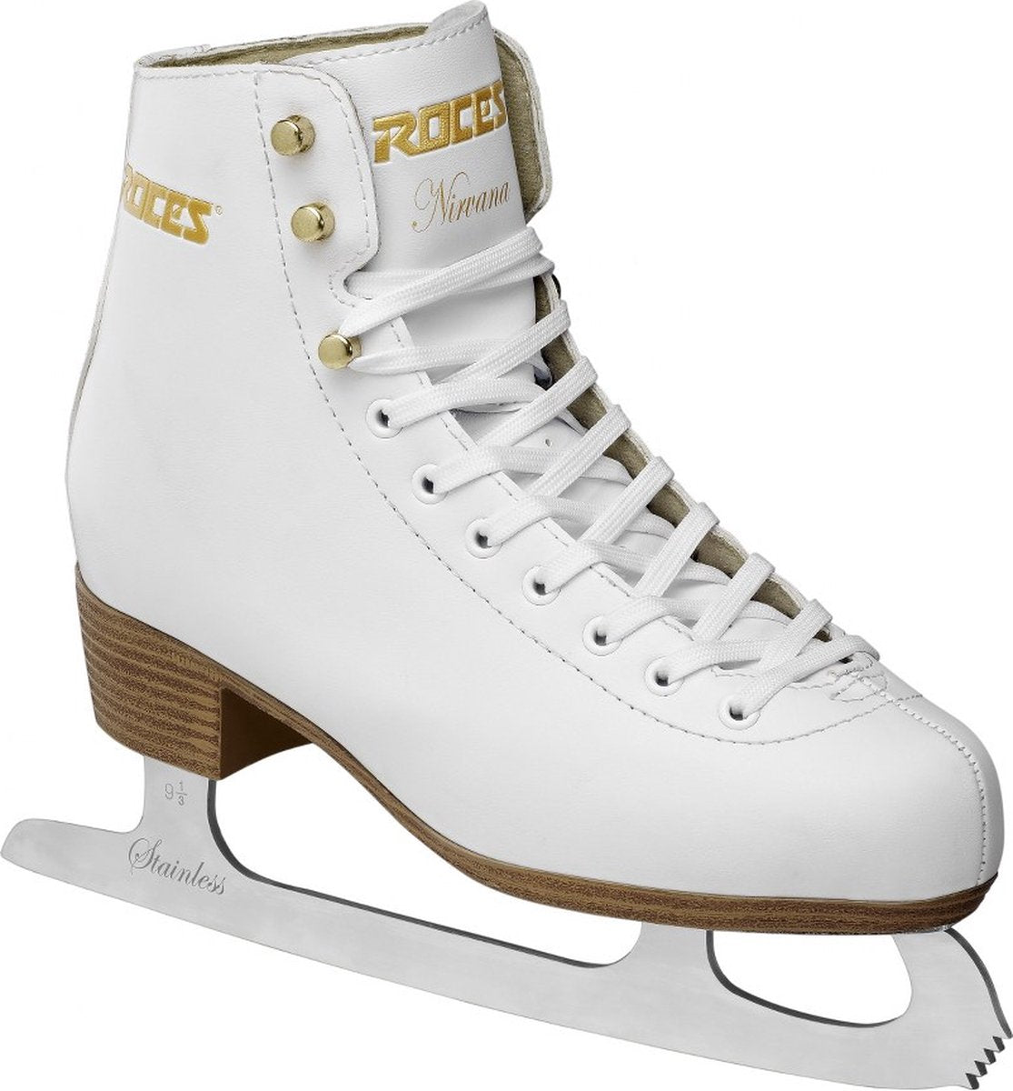 Roces – nirvana – patins artistiques – patinage sur glace pour femmes – blanc – soutien supplémentaire de la cheville, doublure chaude et confortable – taille eu 40
