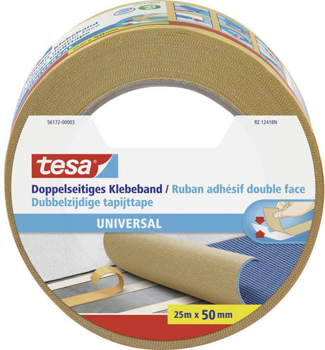Tesa ruban adhésif double face universel polyvalent emballage décoration tapis - 25m x 50mm