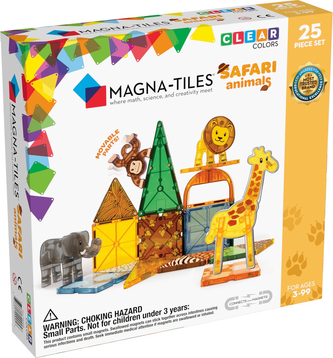 Tuiles Magna | animaux de safari, ensemble de 25 pièces