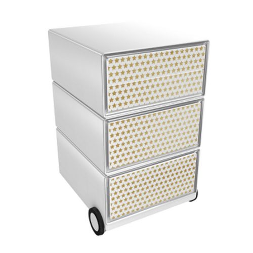 Mobiel ladeblok paperflow hollywood goud, wit abs, polystyreen