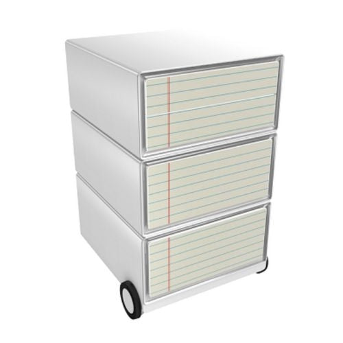 Mobiel ladeblok paperflow notebook kleurenassortiment, abs polystyreen
