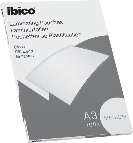 Pochettes de plastification Ibico basics a3, brillantes - 100 microns - 100 pièces - transparentes