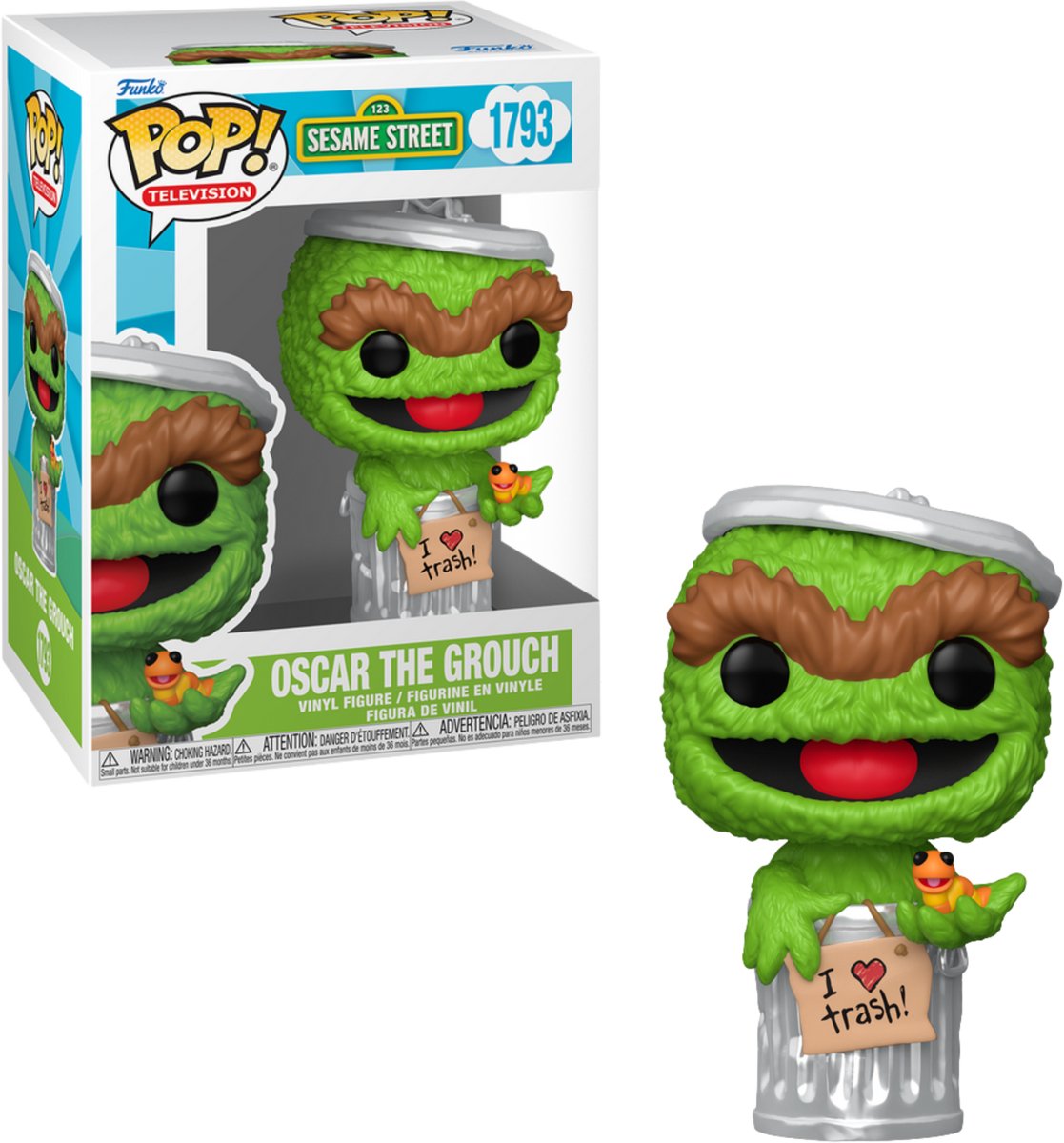 Funko Sesame Street Sesame Street - Oscar le grincheux (pop! Television) figurine en vinyle 1793 pop unisexe! - neutre - standard