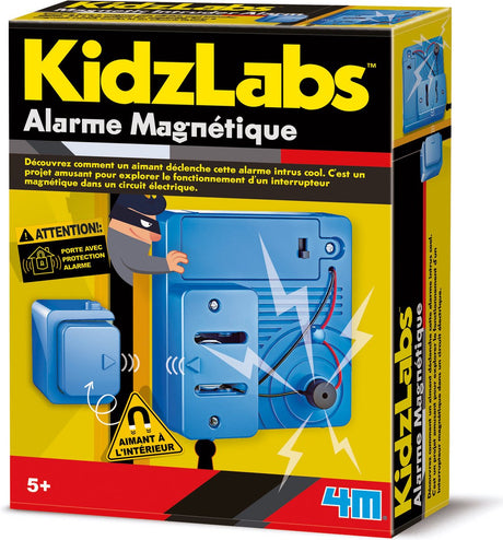 4m science et jeux - construisez votre propre alarme magnétique - kit de construction - kidzlabs - 5+