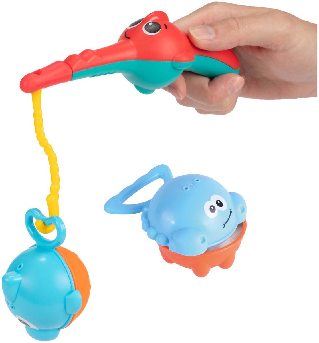 Toi-toys petites étoiles jouets de bain canne à pêche avec 3 poissons, 4 pièces.