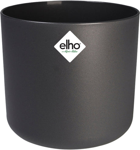 Elho b.for soft rond 18 - bloempot voor binnen - 100% gerecycled plastic - ø 18.3 x h 16.7 cm - antraciet