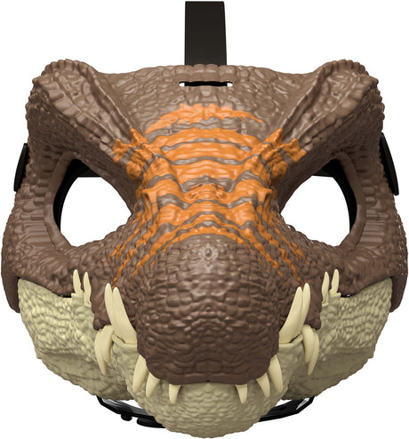 Masque du monde jurassique figure de spinosaure enfants marron
