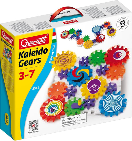 Jeu d'engrenages Quercetti engrenages Kaleido - 55 pièces - blocs de construction