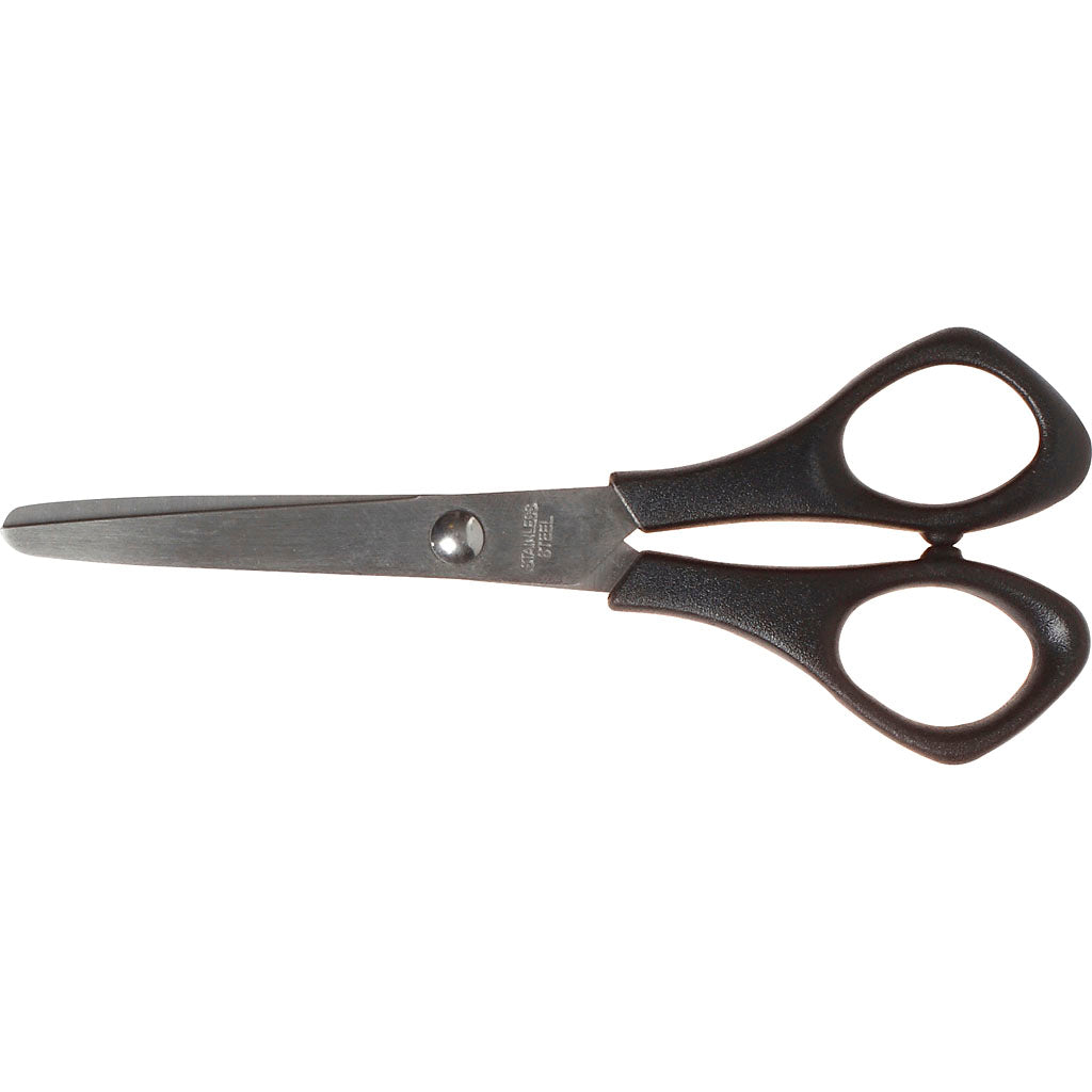 Ciseaux scolaires Creativ Company, L: 14 cm, ronds, droitier, 1 pièce